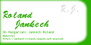 roland jankech business card